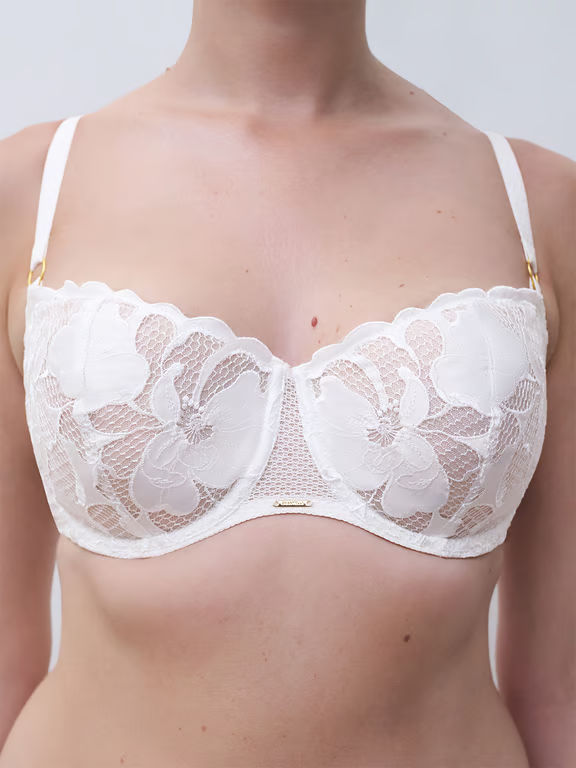 Fleurs Signature Lace Demi Bra Satin Milk - 5