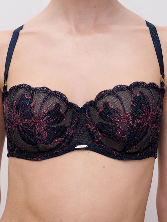 Fleurs Signature Lace Demi Bra Sailing Blue Lurex - 5
