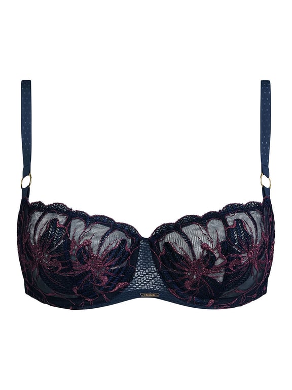 Chantelle | FLEURS SIGNATURE - Fleurs Signature Lace Demi Bra Sailing Blue Lurex - 2