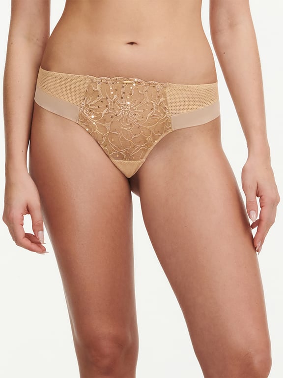 Chantelle | Fleurs Signature - Fleurs Signature Tanga Toffee Sequins - 1