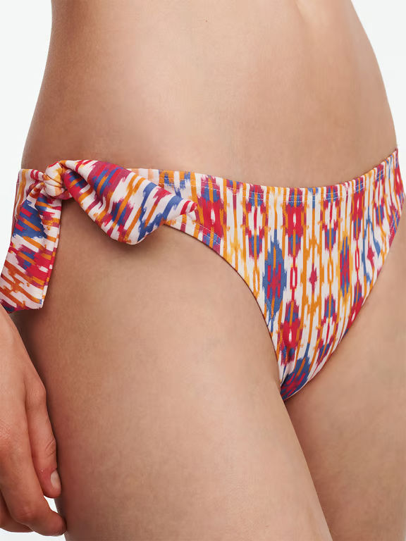 Devotion Cheeky Bikini Swim Bottom Red Ikat - 2