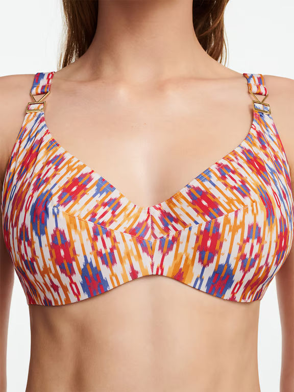 Devotion Underwire Swim Top Red Ikat - 2