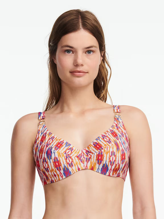 Devotion Underwire Swim Top Red Ikat - 0