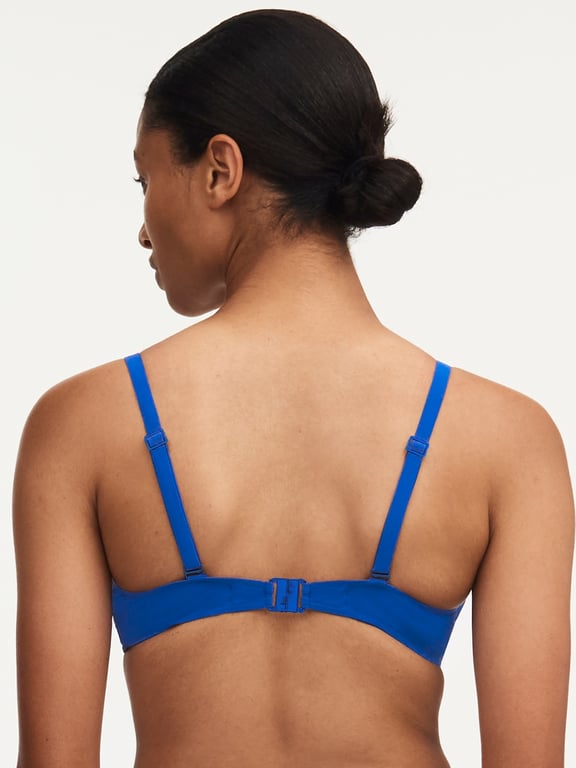 Celestial Plunge Underwire Swim Top Deep Blue