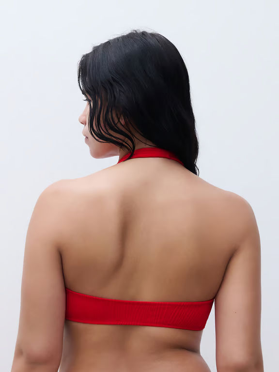Chantelle PULP Flex Size Wireless Plunge Swim Top Cherry Red - 3