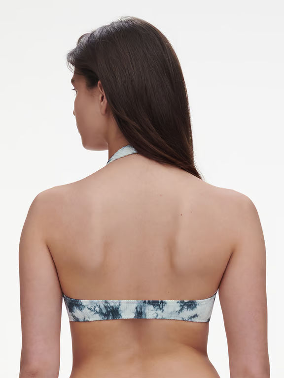 Chantelle PULP Flex Size Wireless Plunge Swim Top Splash Denim - 3