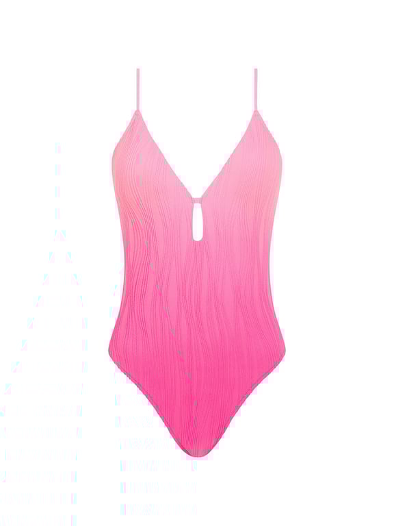 Chantelle PULP | SWIM ONE SIZE - Chantelle PULP Flex Size Wireless Plunge Swimsuit Pink Tie Dye - 2