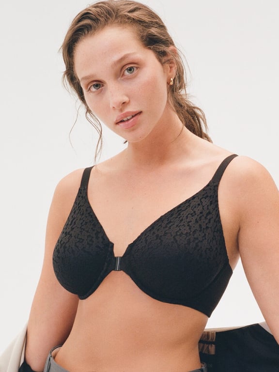 Norah Comfort Front Closure Bra Black