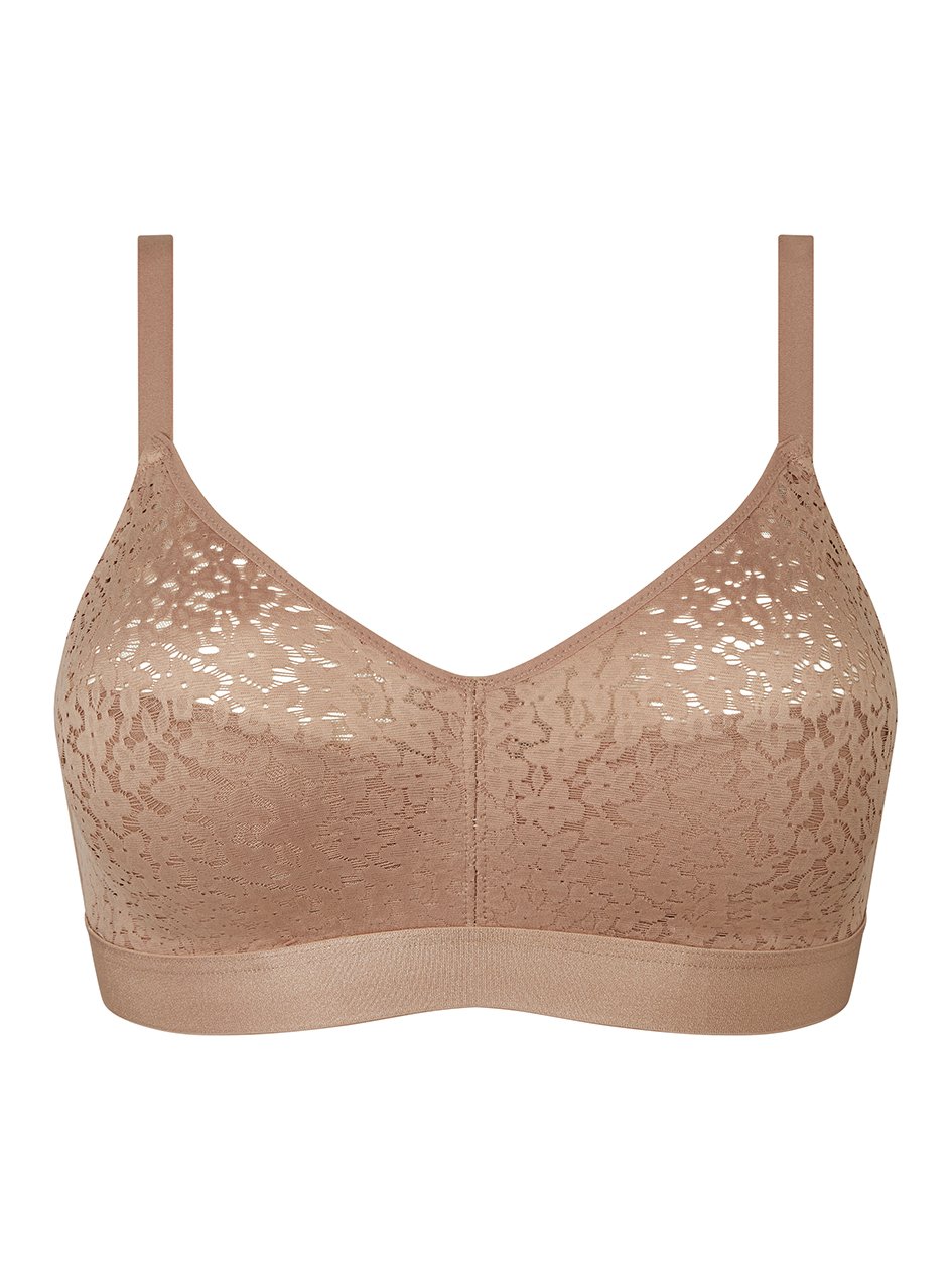 Norah Comfort Supportive Wirefree Bra Coffee Latte Nude