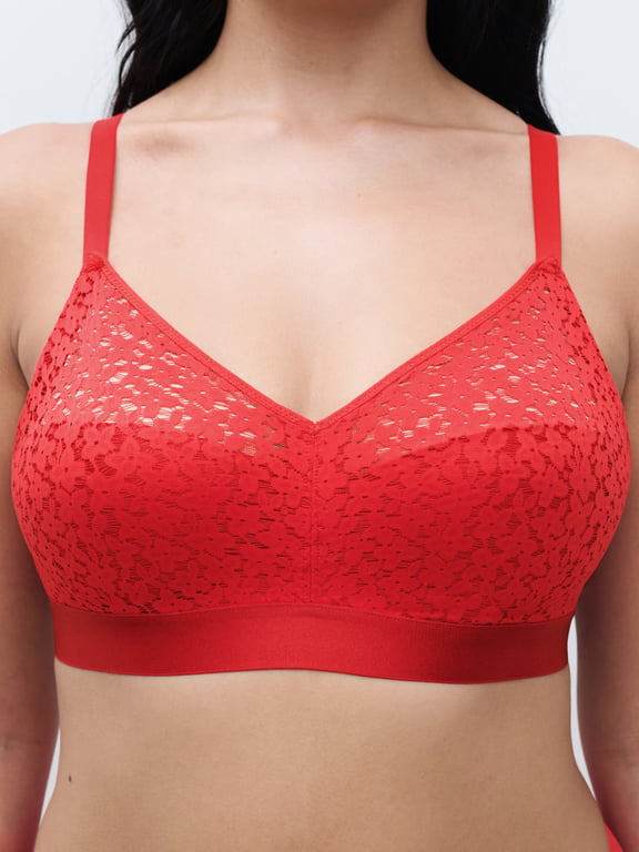 Norah Lace Full Support Wireless Bra Poppy - 4