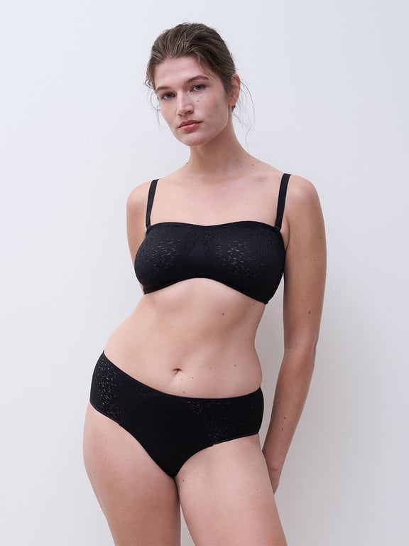 Norah Comfort Unlined Bandeau Strapless Bra Black - 6