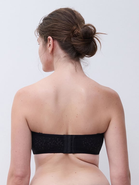 Norah Comfort Unlined Bandeau Strapless Bra Black - 3