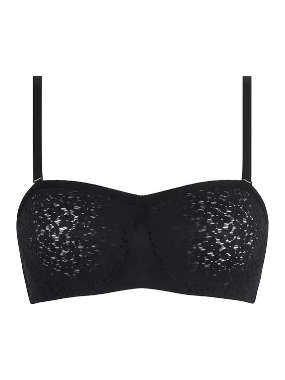 Norah Comfort Unlined Bandeau Strapless Bra Black - 1