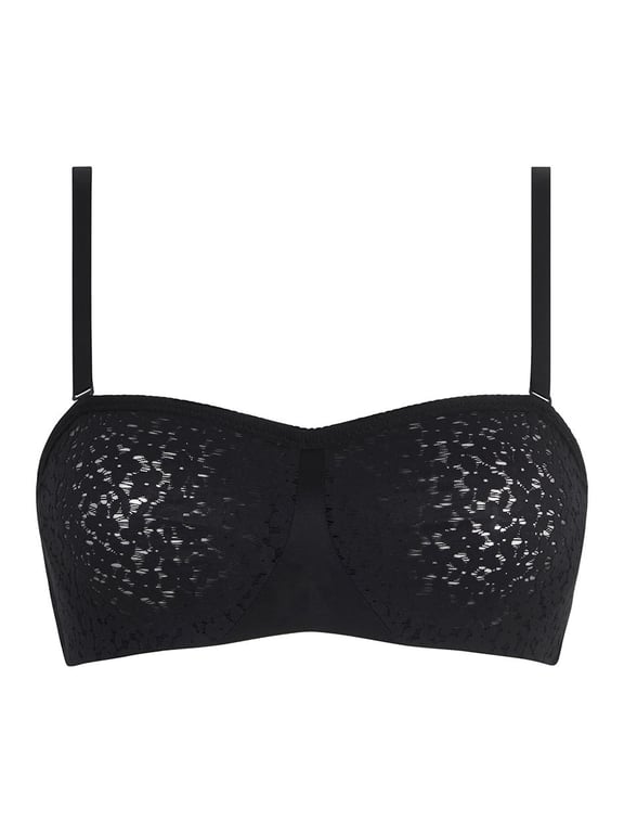 Norah Comfort Unlined Bandeau Strapless Bra Black - 1