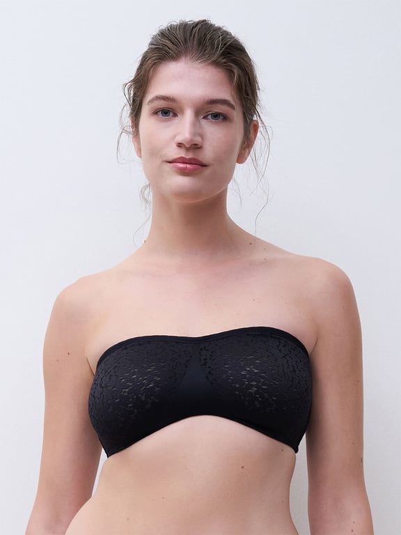Norah Comfort Unlined Bandeau Strapless Bra Black - 2
