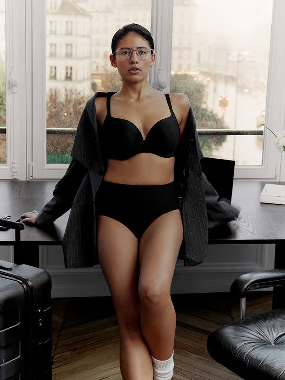 Norah Comfort Smooth Sweetheart T-Shirt Bra Black - 6