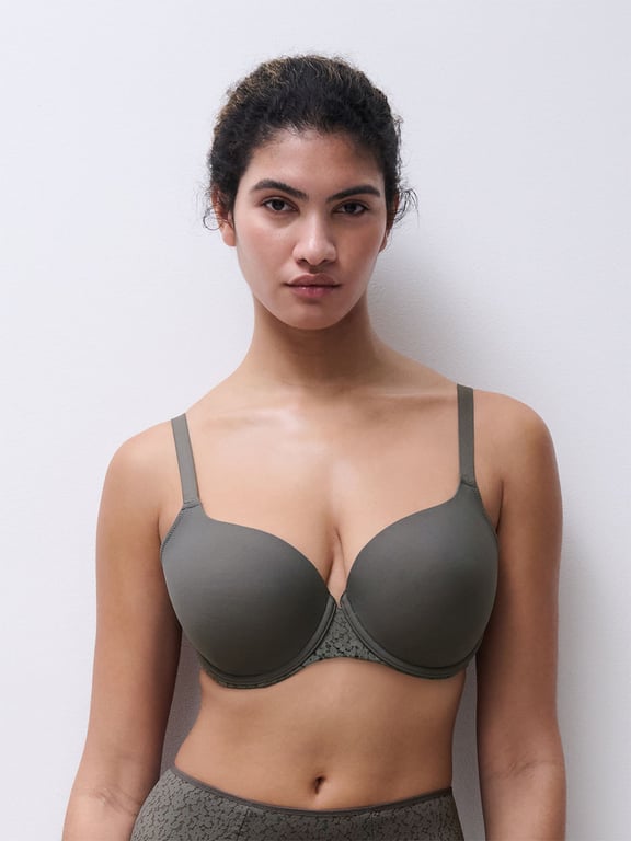 Chantelle | Norah Comfort - Norah Comfort Smooth Sweetheart T-Shirt Bra Clay Green - 2