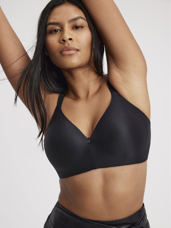 Beauty-Milky Seamless Fabric Wireless Bra Set Black –