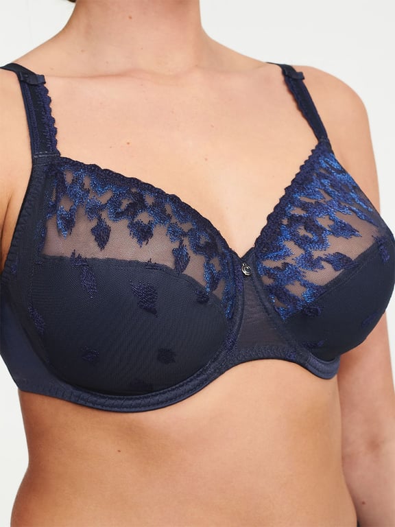 Bold Curve Full Coverage Unlined Bra Blue Shades - 2
