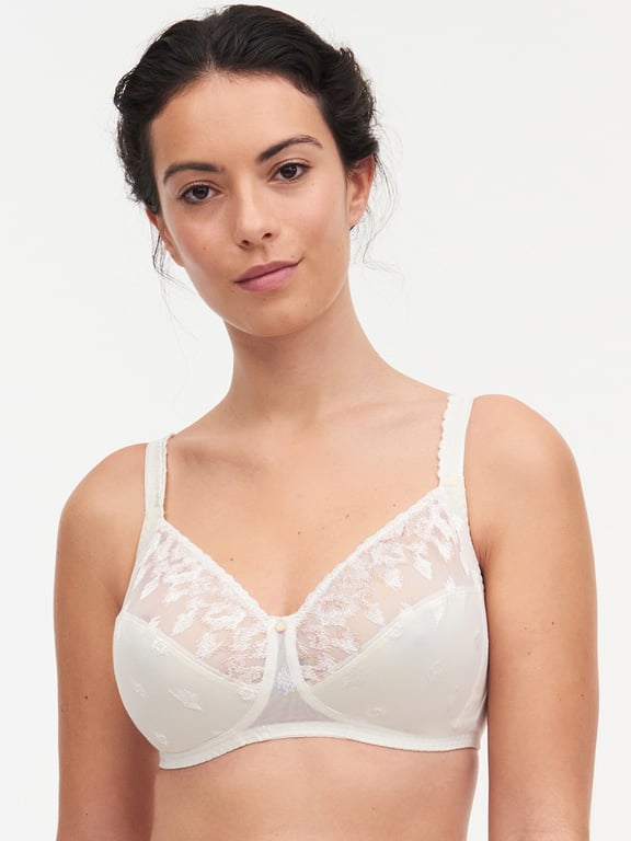 Bold Curve Full Coverage Wireless Bra Ivory Multi