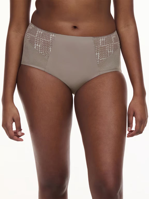 Intrigue High Waist Support Brief Safari Grey - 0