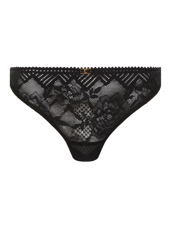 Origins Lace Thong Black - 1