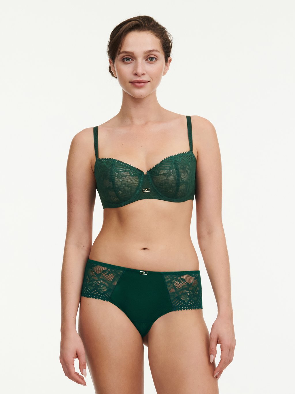 Origins Lace Unlined Demi Bra Empire Green