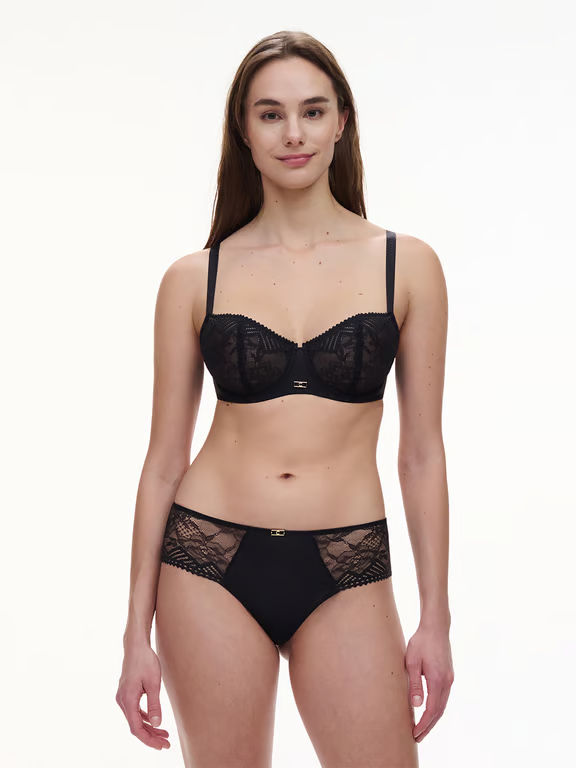 Origins Lace Unlined Demi Bra Black - 4