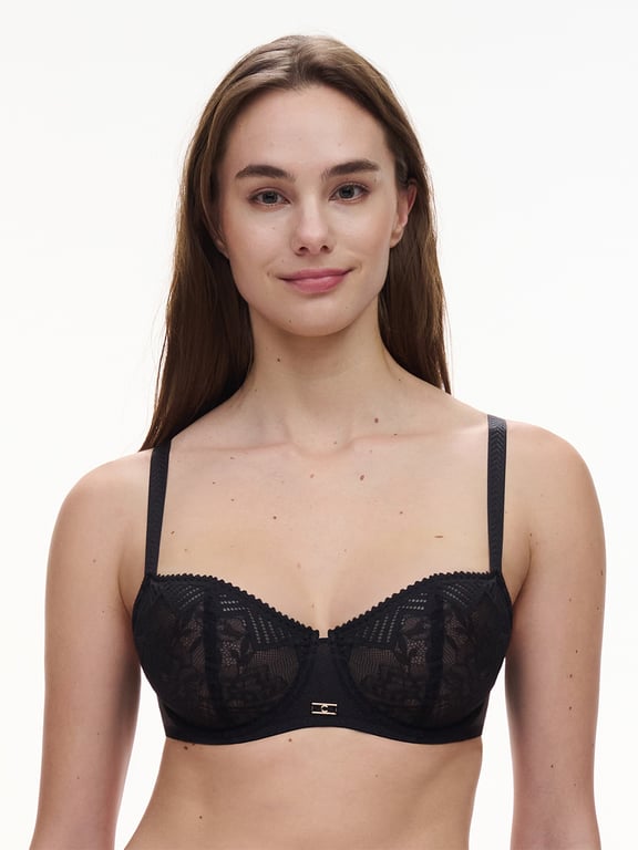 Origins Lace Unlined Demi Bra Black - 0