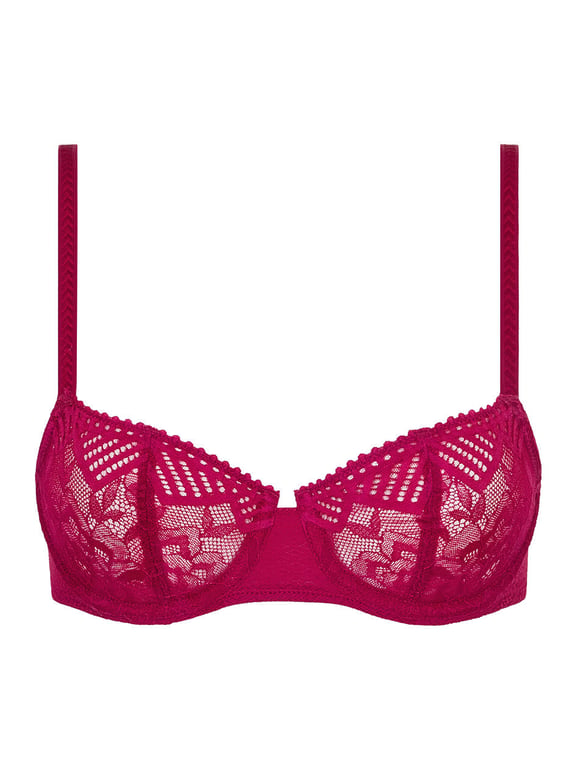 Chantelle | Origins - Origins Lace Unlined Demi Bra Wild Strawberry - 2