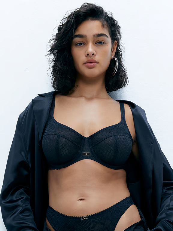 Origins Lace Full Coverage Underwire Bra Black