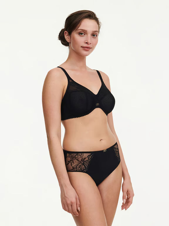 Origins Lace Full Coverage Underwire Bra Black - 4