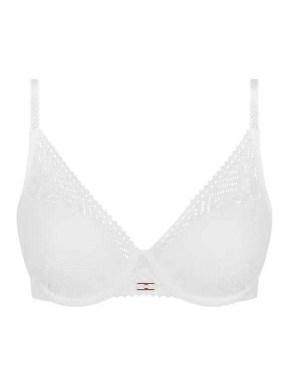 Chantelle | ORIGINS - Origins Lace Lightweight Plunge Bra White - 2