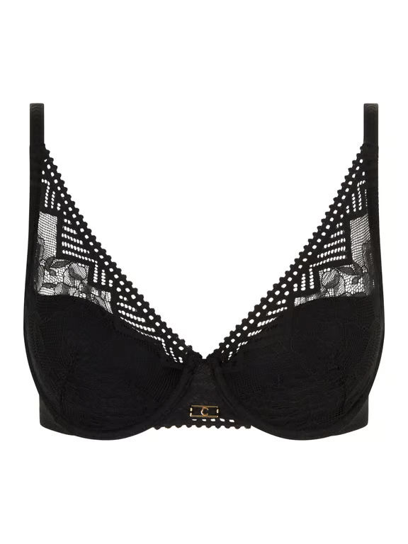 Chantelle | Origins - Origins Lace Lightweight Plunge Bra Black - 2