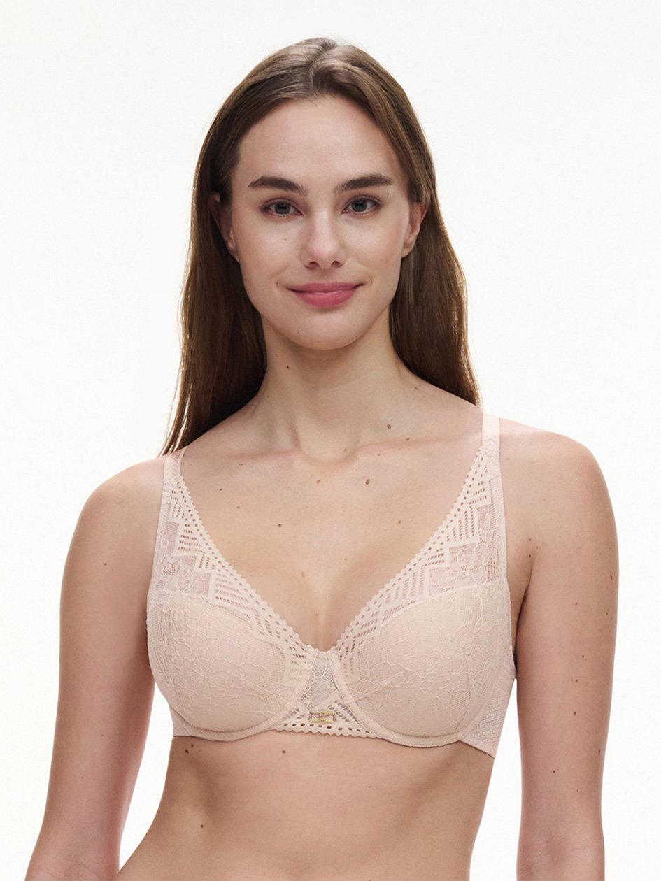 Origins Lace Lightweight Plunge Bra Nude Blush