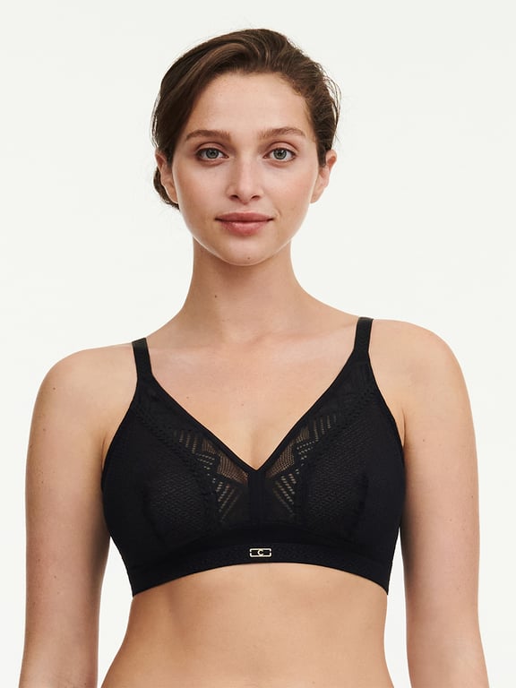 Origins Lace Full Support Wireless Bra Black - 0