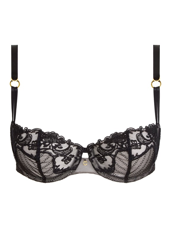 Chantelle | Cabaret Savage - Cabaret Savage Lace Unlined Demi Bra Black - 2