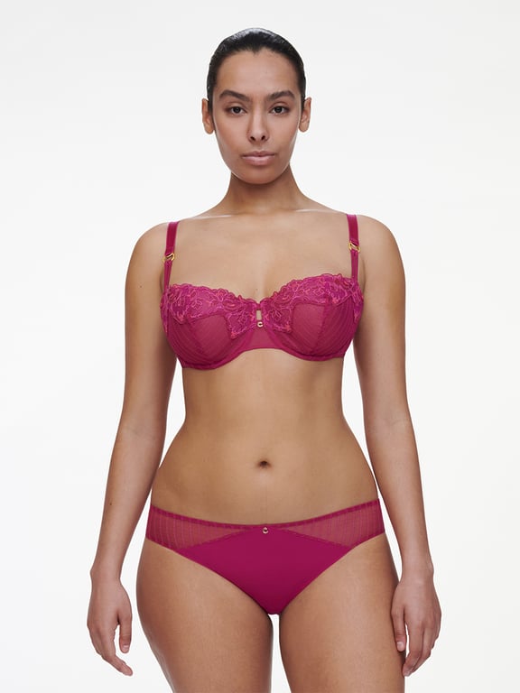 Cabaret Savage Lace Unlined Demi Bra Ruby Multico - 5