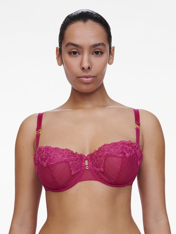 Cabaret Savage Lace Unlined Demi Bra Ruby Multico - 2