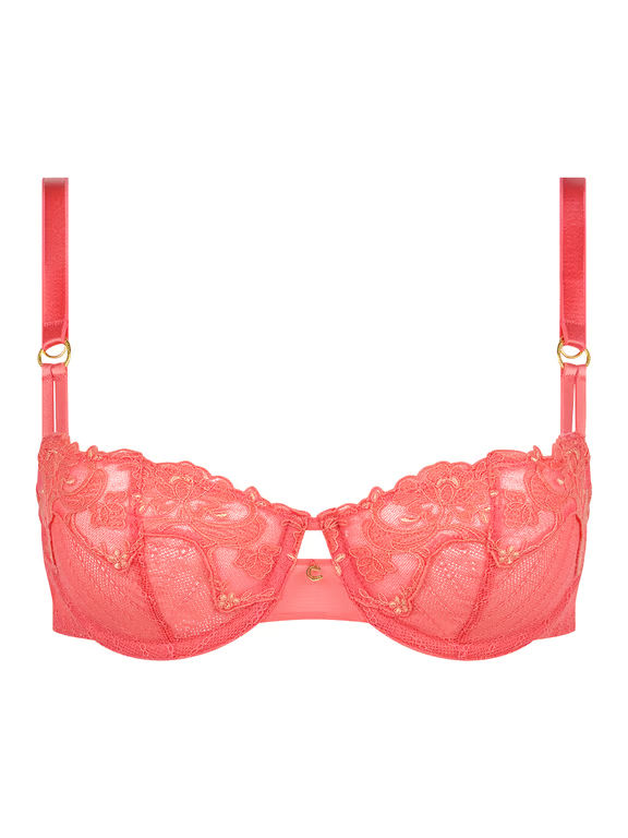 Chantelle | CABARET SAUVAGE - Cabaret Sauvage Lace Unlined Demi Bra Coral - 2