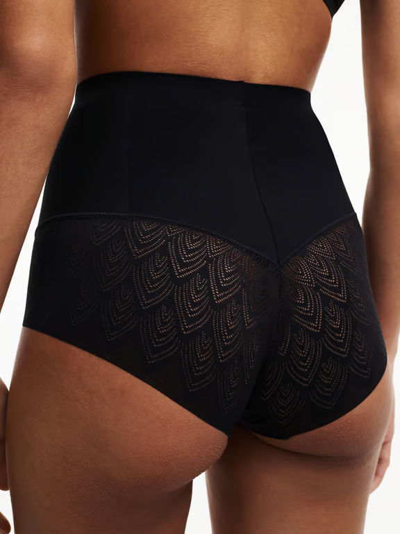 Lace Shapewear High Waist Brief Black - 3