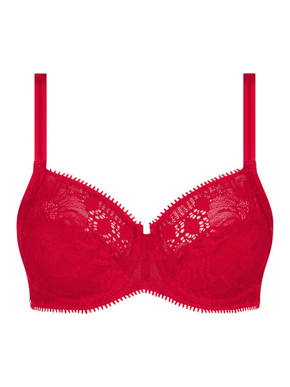 Day To Night Lace Full Coverage Unlined Bra Poppy - 1