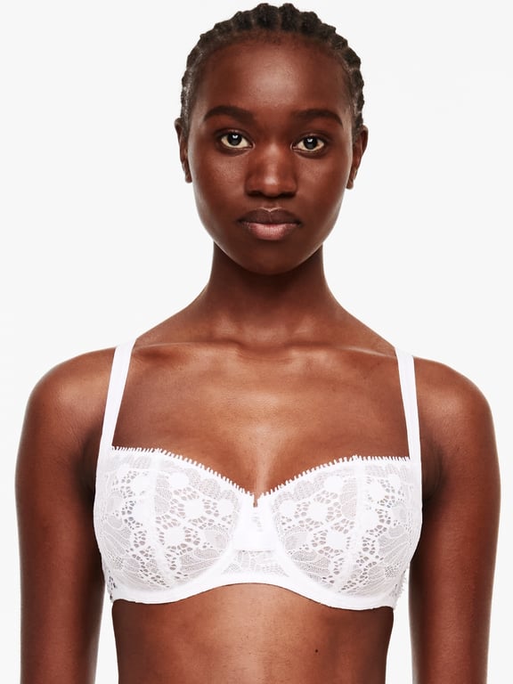 Chantelle | Day to Night - Day to Night Lace Unlined Demi Bra White - 1
