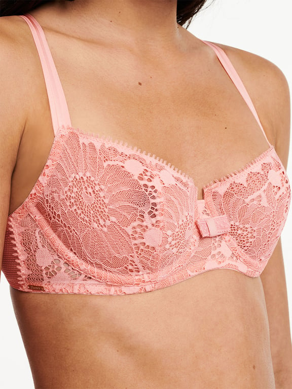 Day to Night Lace Unlined Demi Bra Candlelight Peach - 2