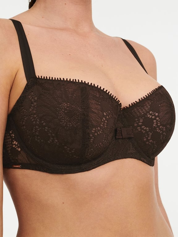 Day to Night Lace Unlined Demi Bra Nude Chestnut - 2