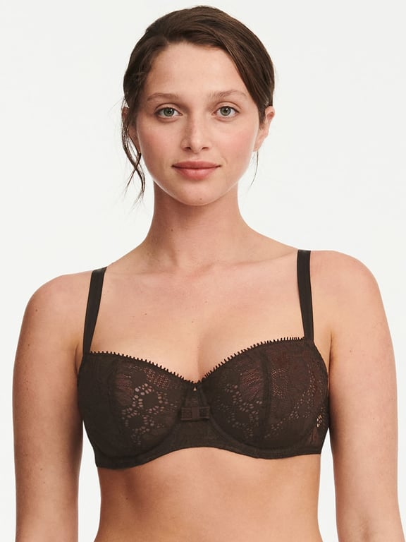 Day to Night Lace Unlined Demi Bra Nude Chestnut - 0