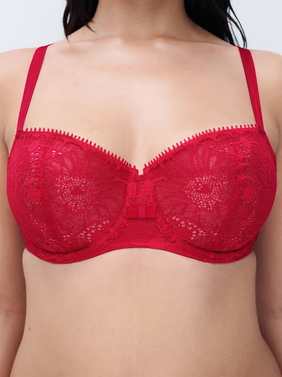 Day To Night Lace Unlined Demi Bra Poppy - 4