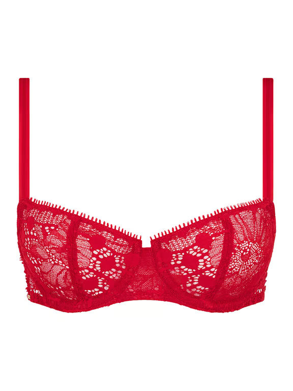Day To Night Lace Unlined Demi Bra Poppy - 1
