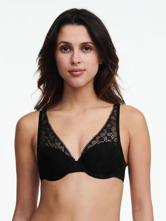 【CHANTELLE】新作★フルカップブラ★Day to Night Day to Night Lace Convertible Plunge Bra Black