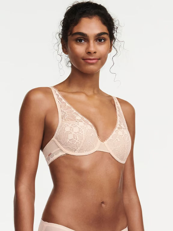 【CHANTELLE】新作★フルカップブラ★Day to Night Day to Night Lace Convertible Plunge Bra Nude Blush